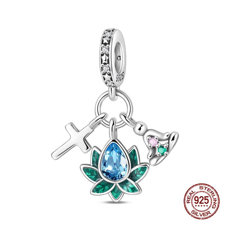 New In Charms Copper Pumpkin Flower Basket Pendant Charm Bead Fit Women 3Mm Original Bracelet Diy Fine Jewelry Gift