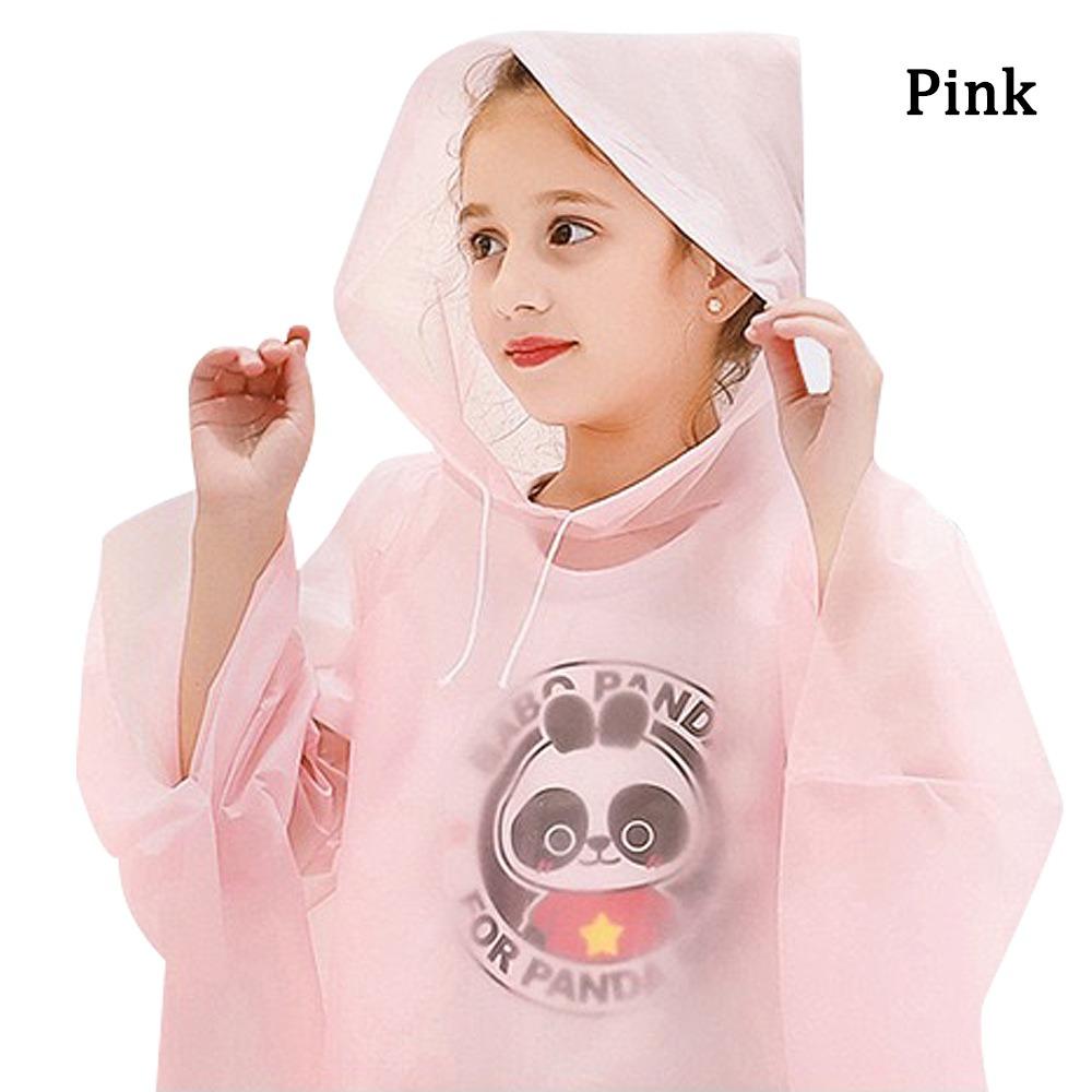 

Creative EVA Kids Raincoat Thickening Non-disposable Rain Coat Durable Full Body Reusable Poncho Outdoor рожевий