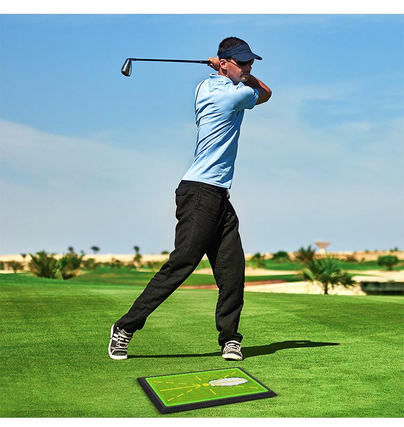 Golf Swing Practice Mat with Ball Trajectory Tracking for Indoor/Outdoor Use