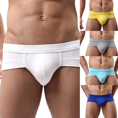 Herrsexiga Bulge Pouch Underkläder Trosor Mjuk Elastisk Modal Low Rise kalsonger