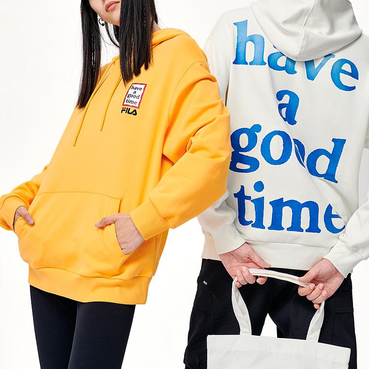 New FILA Have A Good Time Collection Sweatshirts Unisex Starlight White F11U149207F-WT
