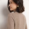 Pull à col roulé zippé en cachemire pour femme en automne et en hiver Pull unicolore Tendance et polyvalent Pull chaud et doux pour la peau