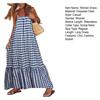 Boho Sleeveless Maxi Dress for Women Summer Flowy Backless Long Dress Casual Beach Ruffle Swing Sundress