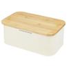 J1UL1N Bamboo Lid For Metal For Bread Box, Ventilated Kitchen Container For Bread Storage Airflow Design Preservation