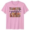 Thankful Grateful Blessed TShirt Fall Pumpkin Thanksgiving