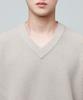 Musinsa Standard Lambswool Ribbed V-Neck Knit [Mushroom]