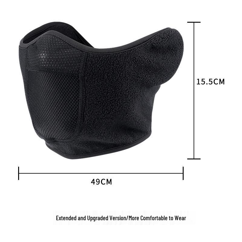 Winter Windproof Fleece Cycling and Ski Mask with Warm Earmuffs