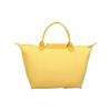 Longchamp Solid Color Embroidered Logo Snap Zipper Closure Fabric And Leather Dumpling Handbag Small Women Handbags Wheat-Yellow 1621919A81-23F