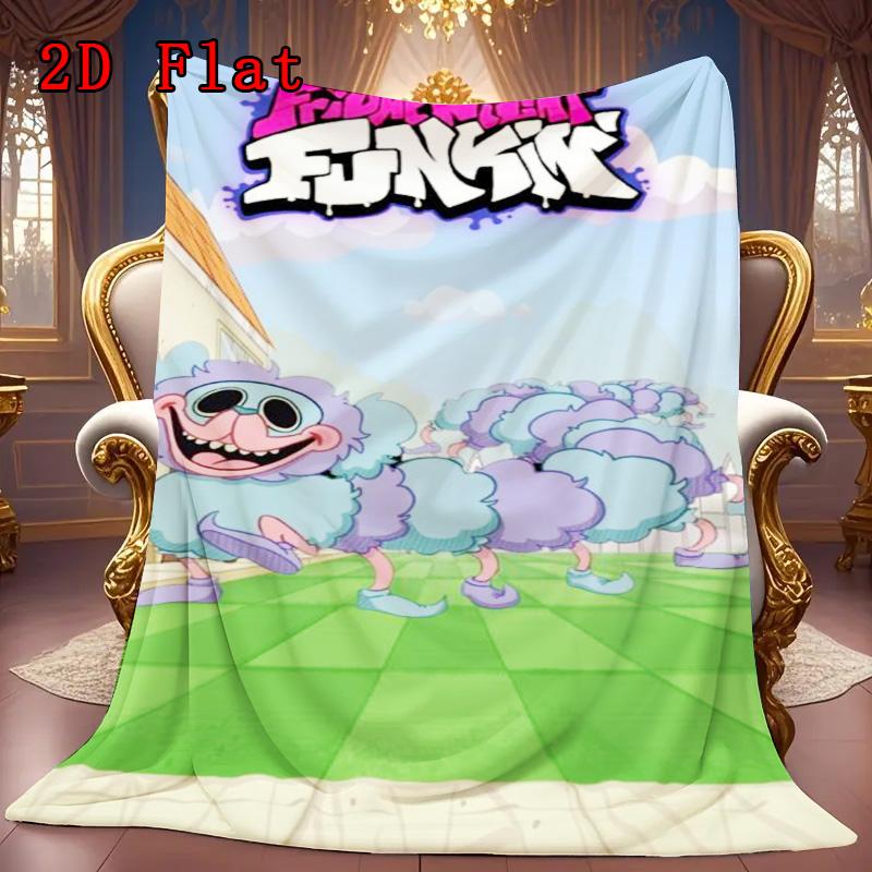 Poppy Playtime 2D Flat Pattern Flannel Blanket High Quality All Seasons Warmth and Comfort Perfect for Christmas Gifts.MMT0918450