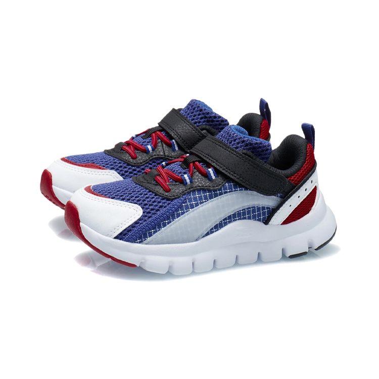Li Ning Kids Aurora Wind V2 Shock Absorption Rebound Low Top Sports Casual Shoes Kids Sneakers Blue Red Black YKNR096-3