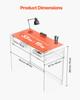 Acrylic Table, 2 Tiers Clear End Table with Storage Shelf, Modern Rectangle Acrylic Side Desk, Transparent Thick Desk Nightstand for Bedroom, Office,