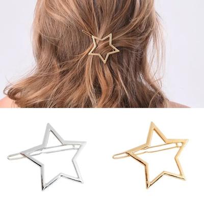 1PC Neue Mode Frauen Mädchen Haarnadeln Mädchen Stern Herz Haar Clip Zarte Haar Pin Haar Dekorationen Schmuck Zubehör
