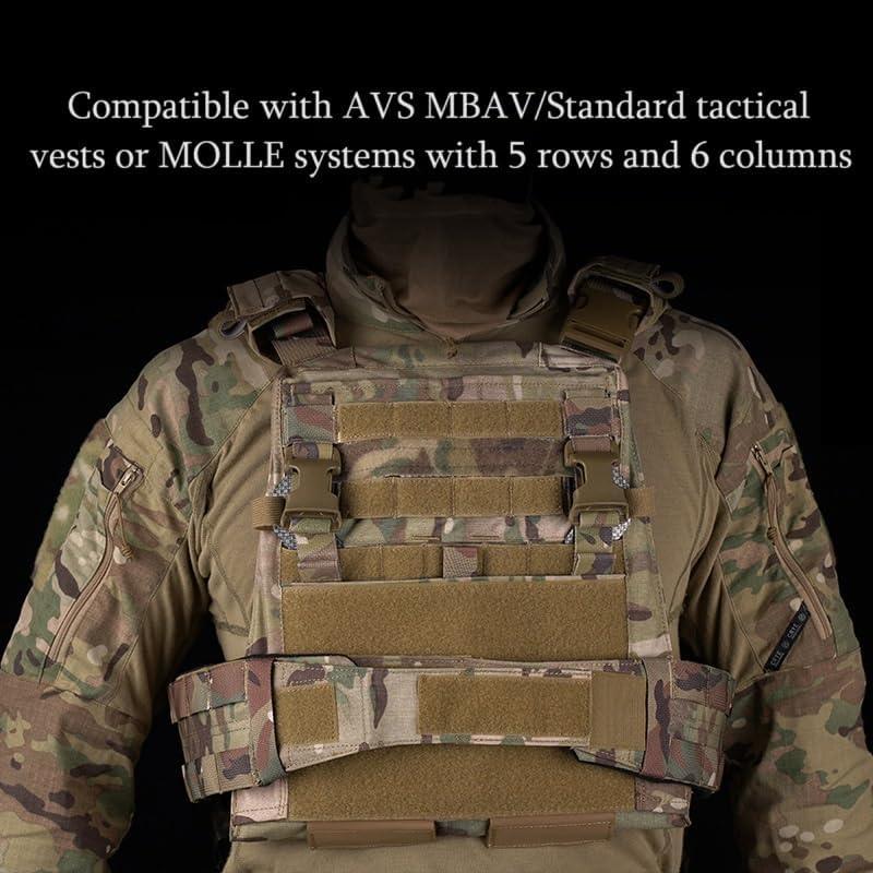Tactical Plate Carrier Placard Adapter, Adaptive Vest Front Panels Converter for AVS MBAV