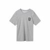 Men's Gray Short-Sleeve T-Shirt with American Cartoon Letter Print