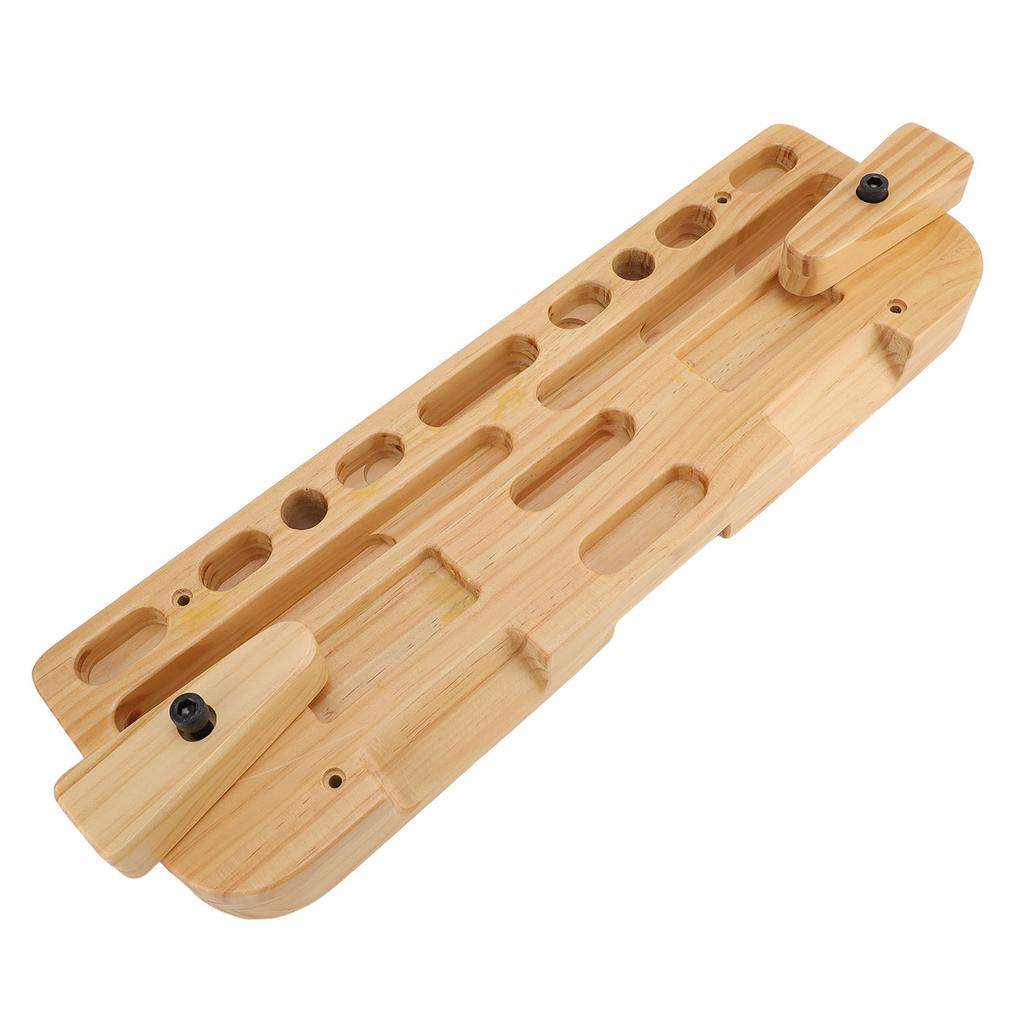 Training Hang Board Solid Wood Various Grip Hole Enhanced Strength Exercise Compact Climbing Finger Board for Home Gym