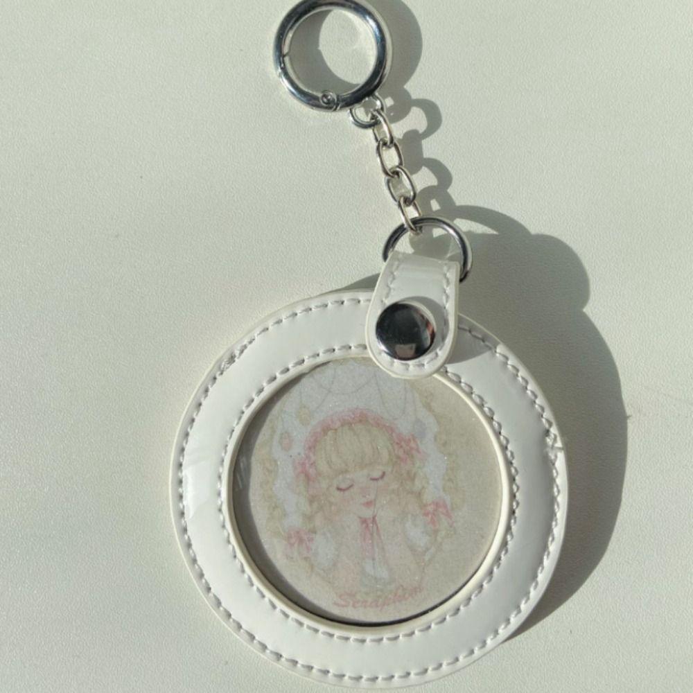 Transparent Badge Holder Portable Key Chain Pendant Funny Badge Protector Keychain  Bag