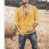 2025 New Style Men's Chest Tie-Up Eyelet Short Sleeve T-Shirt