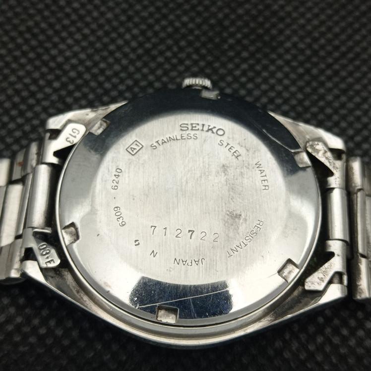 GEBRAUCHTE VINTAGE SEIKO 5 AUTOMATIK 6309A JAPAN HERREN D/D BLAU UHR 608g-a316342-9 SKU608g-a316342