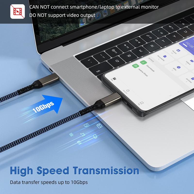 PD 60W USB 3.2 Type C To C Fast Charge Cable For iPhone Samsung Vivo Phone Laptop Macbook iPad 30cm 50cm Short 1/2/3 Meters Long