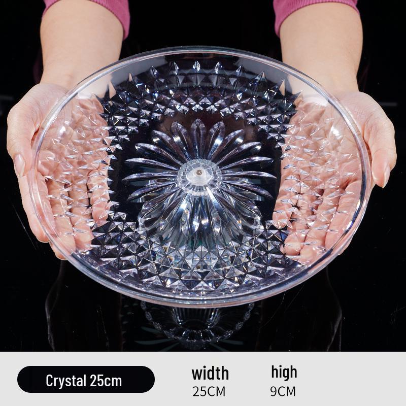 Acrylic Fruit and Candy Plate – Large Capacity for Hotels and Events