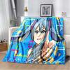 Anime Vocaloid Girl Blanket Kawaii Miku Lightweight Soft Throw Blanket Flannel Bedspread Sofa Cover Gift for Children