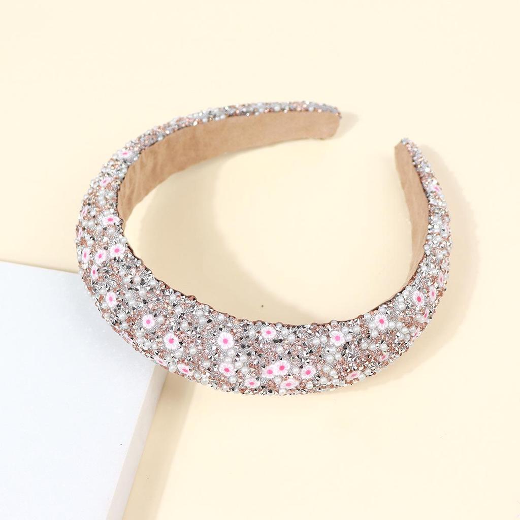 Shiny Pearl & Diamond Headband for Ladies - European & American Style