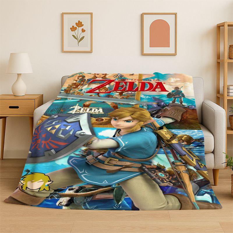 Classic Z-Zelda Cartoon Games Soft Flannel Throw Blanket,Cozy Blanket for Bed,Couch,Sofa,Bedroom,Living Room,Picnic Kids Camping