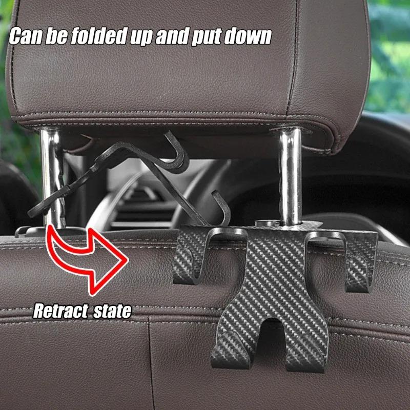2Pcs Universal Car Backseat Multifunction Phone Holder with Hook Storage Stand Car Back Seat Headrest Bracket for All Phones