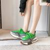 Summer new leather platform casual shoes fashion versatile sports large size heightening women's shoes