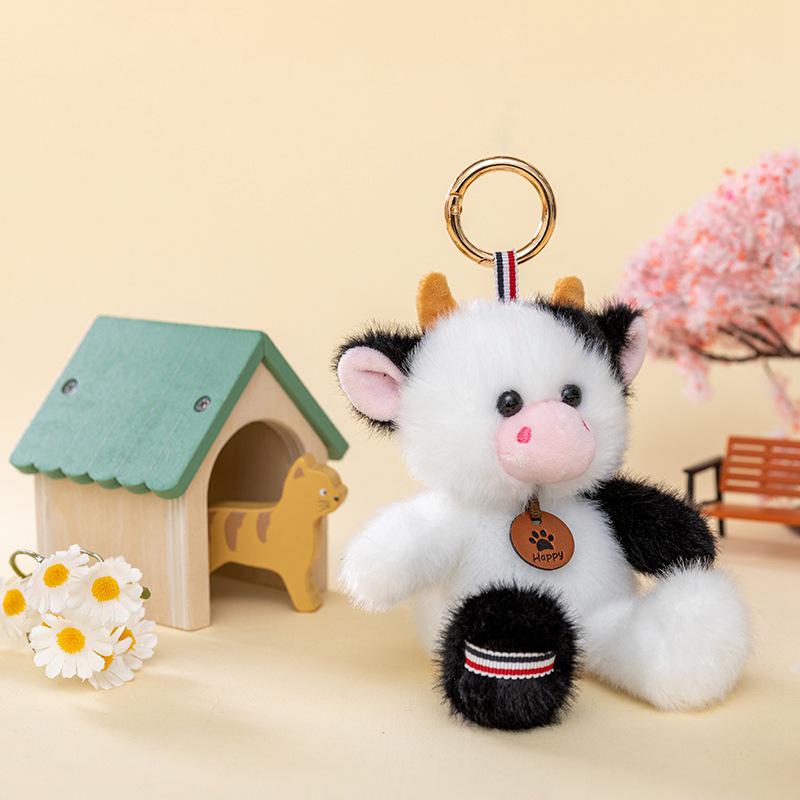 Cute Bear, Wolf, and Dinosaur Plush Keychain – Student Gift Backpack Ornament