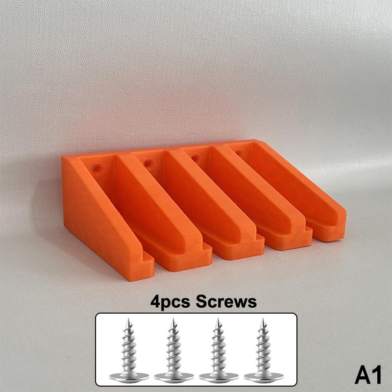 Can Store 4 Hold-Down Bar Fixtures-Wall Mounting Tool Rack Storage And Finishing Tools Diy Utility Shelves With Screws