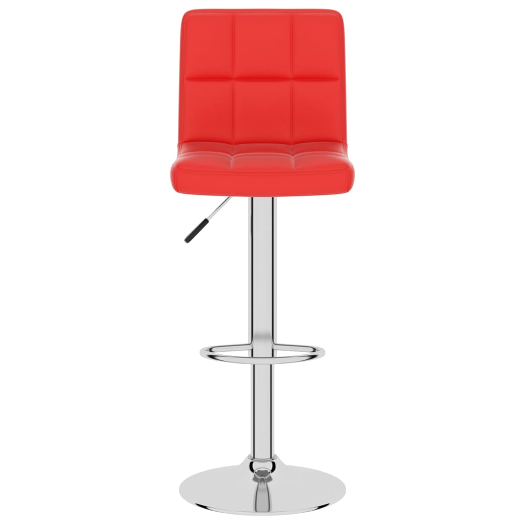 Bar Stool Red Faux Leather