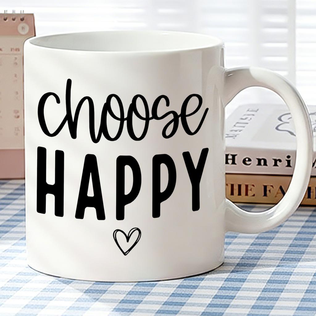 1pc, Inspirational Positive Encouragement Gift for Couples Friends Colleagues Family Coffee Mug, Minimalist Letter Print Design