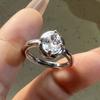 Xiaomi 925 Sterling Silver Rings for Women Couple Minimalist Handmade Simple Sparckling Zircon Ring Fine Jewelry Gift Prevent Allergy