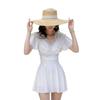Women's Black One-Piece Skirt Swimsuit 2025 - Summer Conservative Swimwear, Sweet Slimming Design with Belly Coverage.