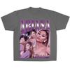 T-shirt Ritratto Ariana Grande Unisex Cotone Vintage Cantante Pop Oversize Casual Streetwear Maglietta Manica Corta per Fan
