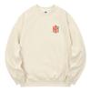 KAN6312 Kmc0029 Khan Two-Cut Fleece-Lined Sweatshirt - Cream