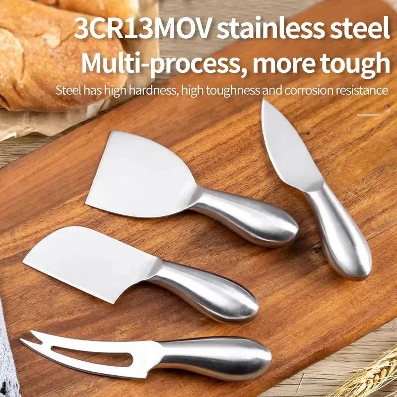 Cheese Cutlery Set Stainless Steel Cheese Knife Cutting Pizza Jam Fruit Fork Butter Knife Mini Cake Bread Knife