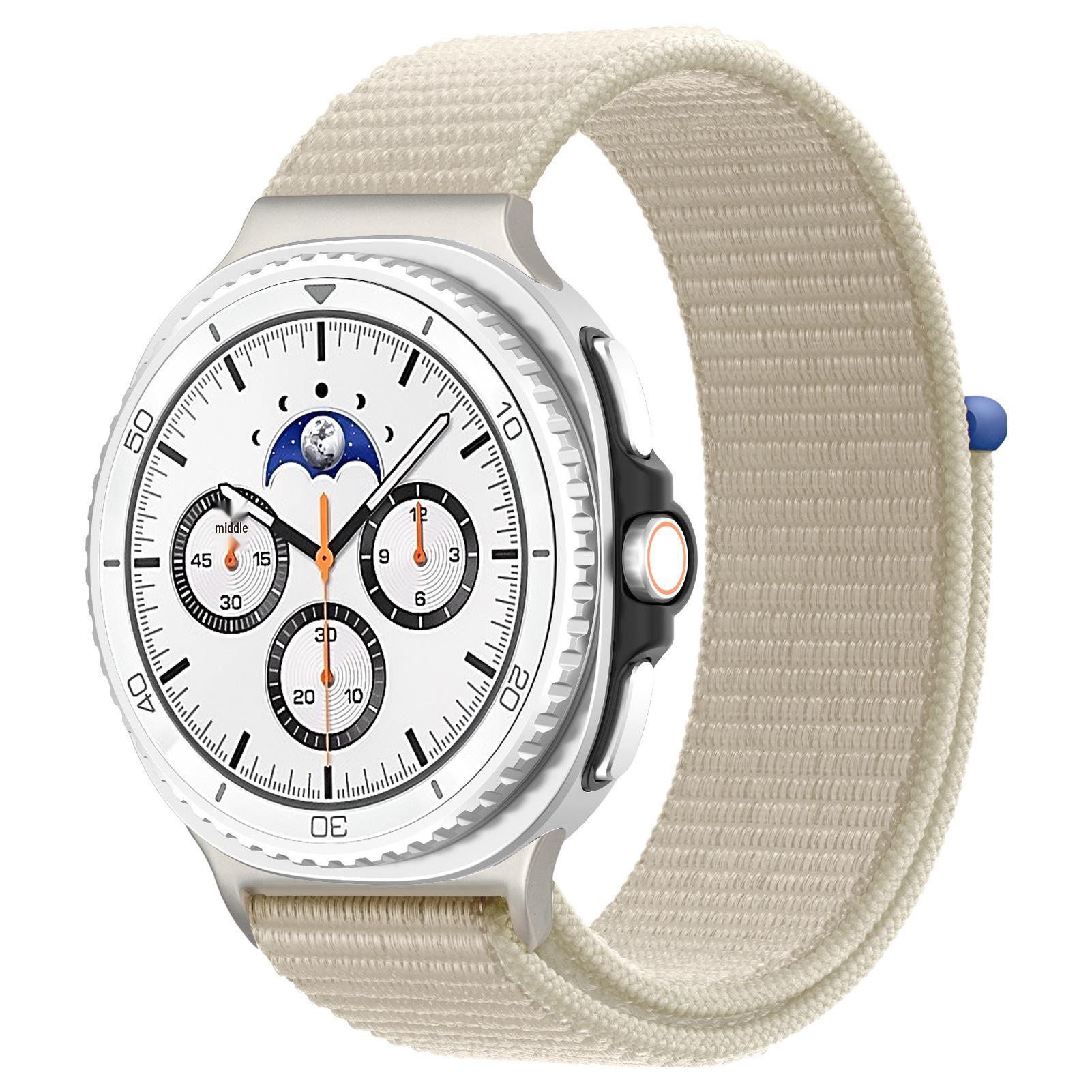 Compatible Nylon Loop Velcro Strap for Samsung Watch 8 / 8 Classic - Casual Style Samsung Watch 8 / Watch 8 Classic