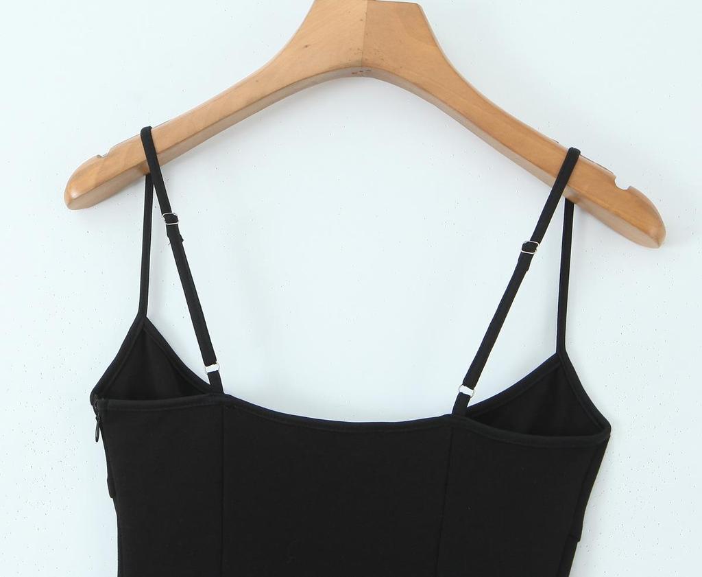 2025 Černo-bílé šaty na šle: Styl královské sestry, Hot Girl Slim Fit, Dlouhé a krátké varianty