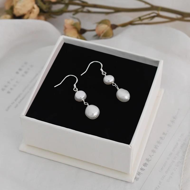 

Серьги из натурального пресноводного жемчуга в стиле барокко, серебро 925 пробы, модные женские серьги в стиле ретро 4cm