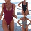 Sexy One Piece Swimsuit Solid Female Swimwear Women Backless Brazilian Monokini Bathing Suit