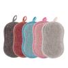 5pcs Double-sided Cleaner Reusable Microfiber Dishwashing Sponge Cloth To Clean Accessories