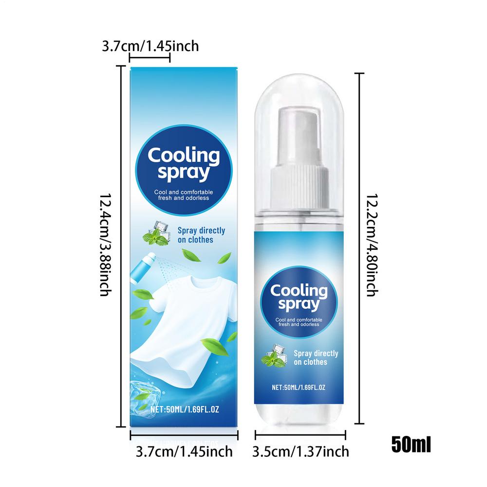 111ml Cooling Mist Spray For Clothes, Refreshing Non-Greasy Fabric Cool Down Spray, Summer Sports & Outdoor Travel Essential
