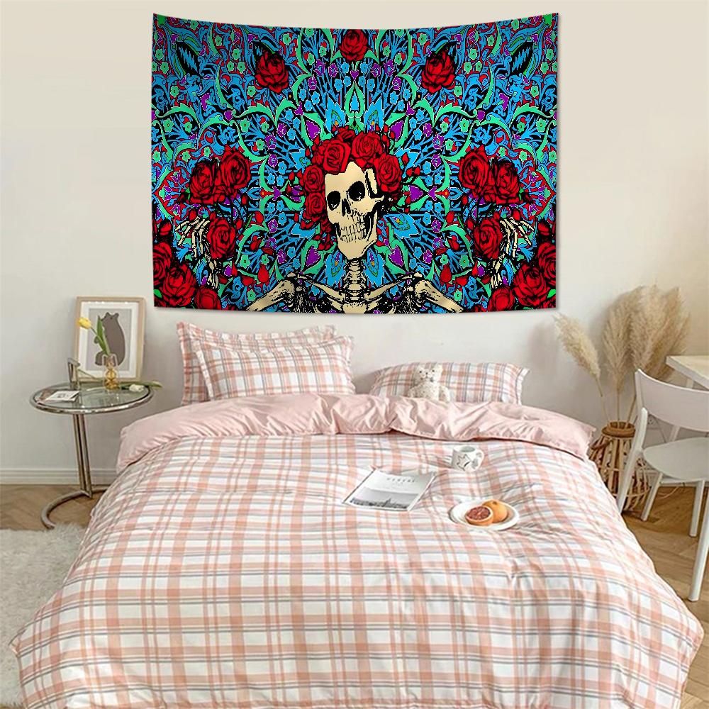 GGrateful DDead Colorful Tapestry Wall Hanging Hanging Tarot Hippie Wall Rugs Dorm Art Home Decor