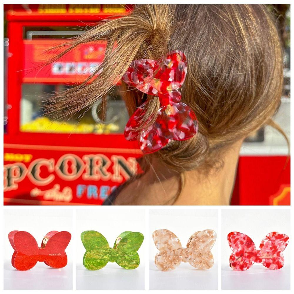 

Bow Hair Claw Butterfly Acetate Shark Clip Fashion Women Hair Clip Female Hair Accessories