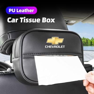 PU Leather Car Tissue Box Armrest Paper Towel Storage Bag For Cruze Malibu Colorado Suburban Equinox Blazer Trax Bolt