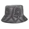 Unisex Trendy Versatile Sunshade Bucket Hat with Cashew Flower,Double-sided Sun Hat for Outdoor Vacation Travel