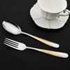 16Pcs Dinnerware Sliver Stainless Steel Cutlery Gold Plated Western Tableware Dinner Set Mirror Knife Fork Spoon Dishwasher Safe