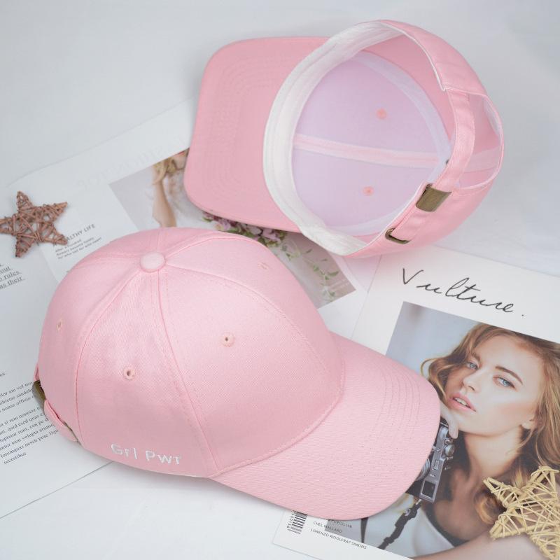 Hat Men's New Autumn and Winter Fashion Baseball Cap Women's Versatile Hard Top Cap Couple Embroidery Letter Black